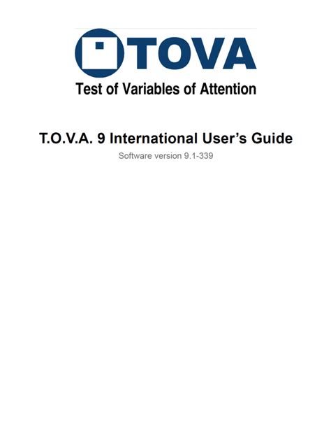 the tova company|The TOVA Company .